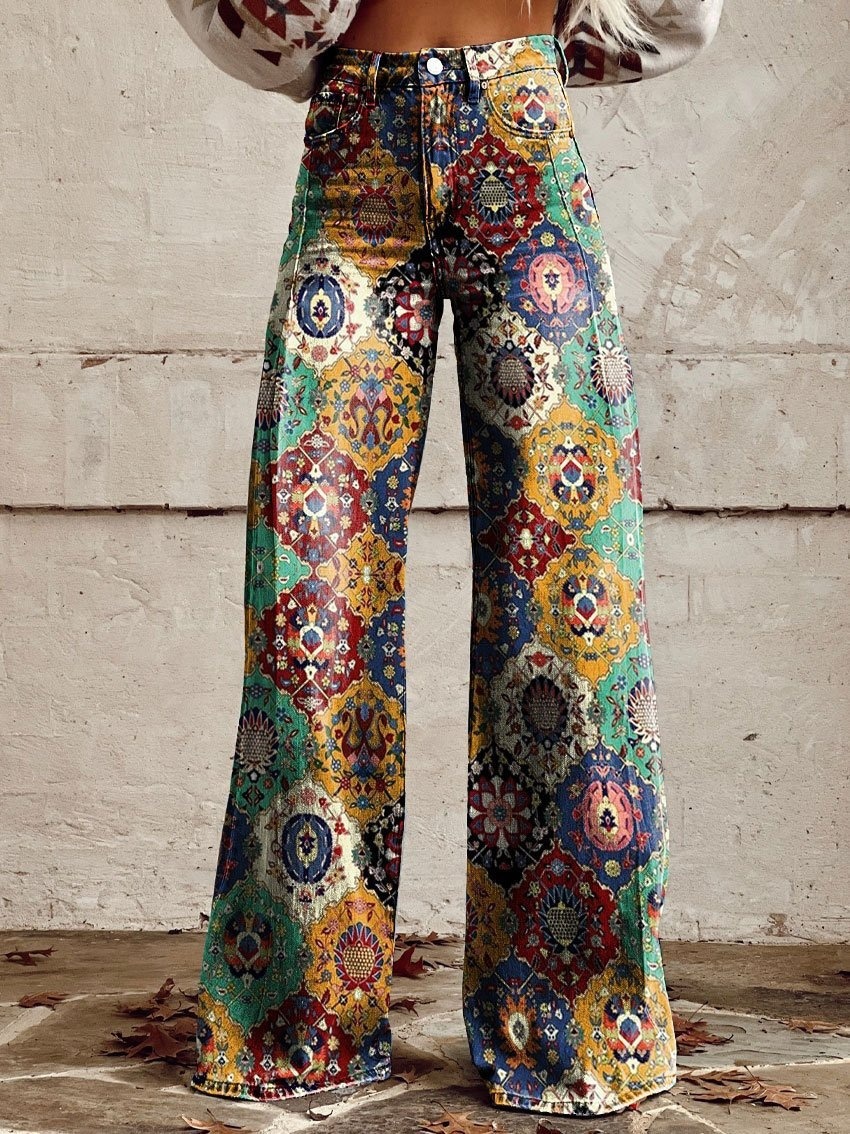 Bold Print Queen Trousers
